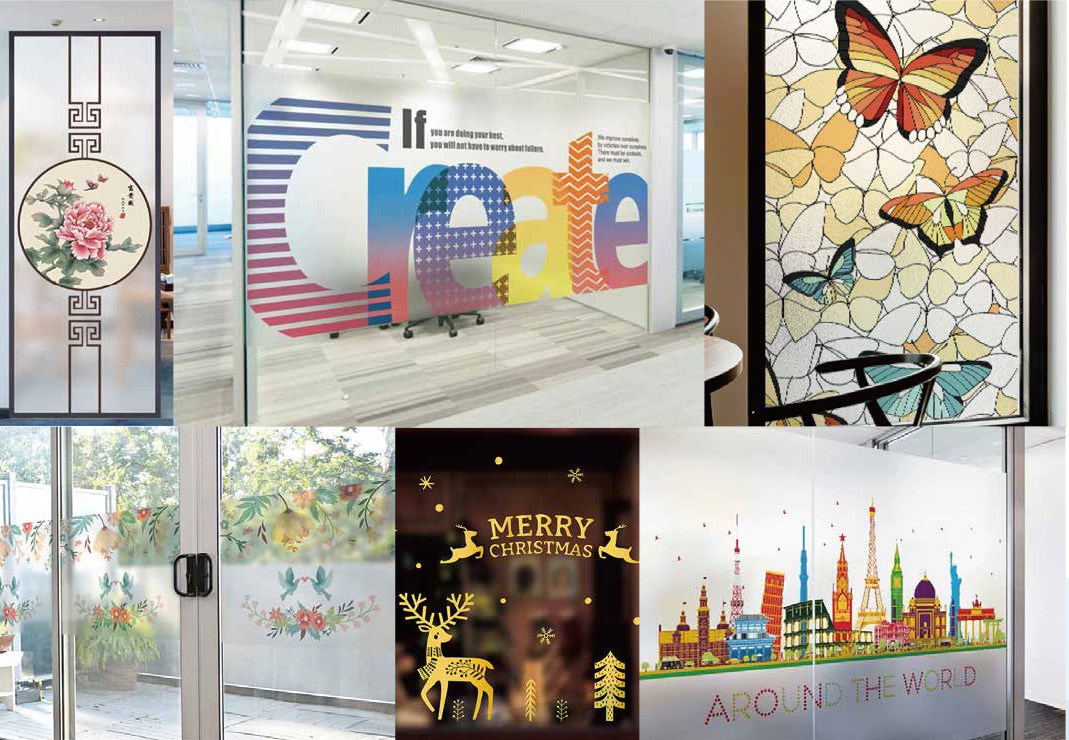 彩白彩+哑光光油+烫金